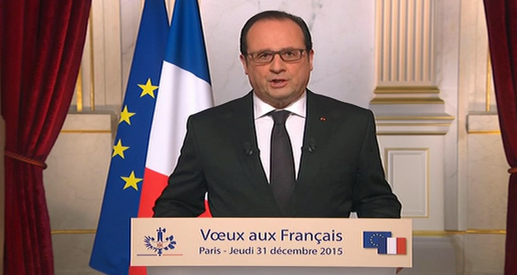 Les vœux 2016 de François Hollande suivis par 11 millions de Français sur les chaines historiques