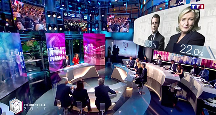 Élysée 2017 : Marine Le Pen remplace « Un bonheur n'arrive jamais seul » en prime sur TF1, Emmanuel Macron au JT de France 2