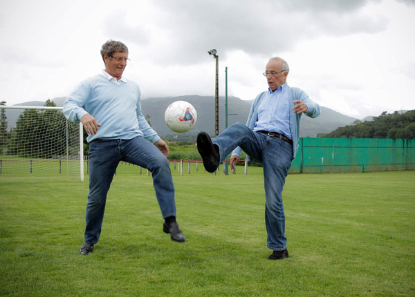 Thierry Roland et Jean-Michel Larqué