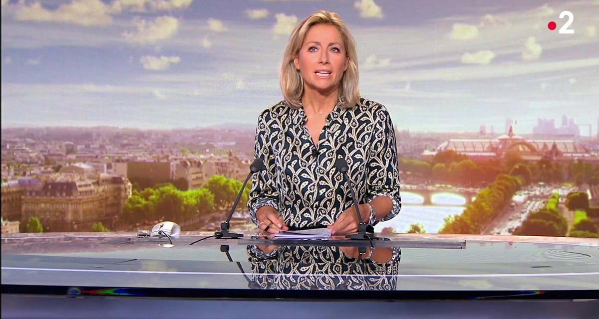 JT 20H : l'incroyable chute en direct d'Anne-Sophie Lapix, France 2 sous  haute tension | Toutelatele