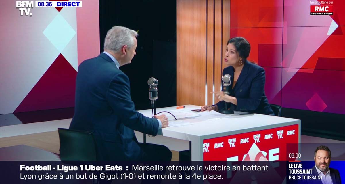 BFMTV Apolline de Malherbe exaspérée par son invité, elle perd le