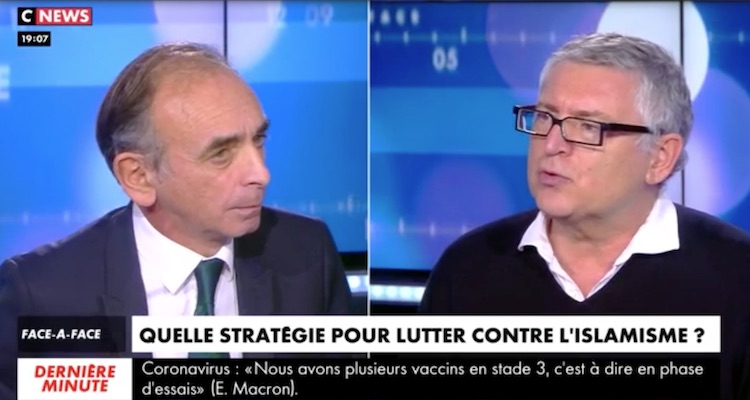Face à l'info : Eric Zemmour prône la « révolution réactionnaire », un face à face choc avec Michel Onfray sur CNews