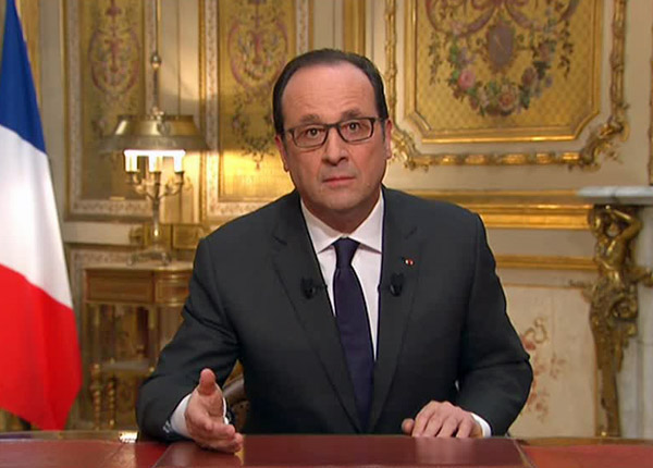 Les voeux 2015 de François Hollande sous la barre des dix millions de Français
