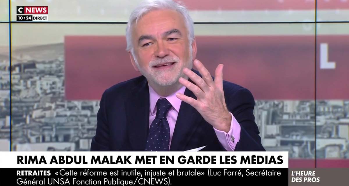 L'heure des pros : Pascal Praud se moque de Bruce Toussaint (BFMTV) en direct sur CNews