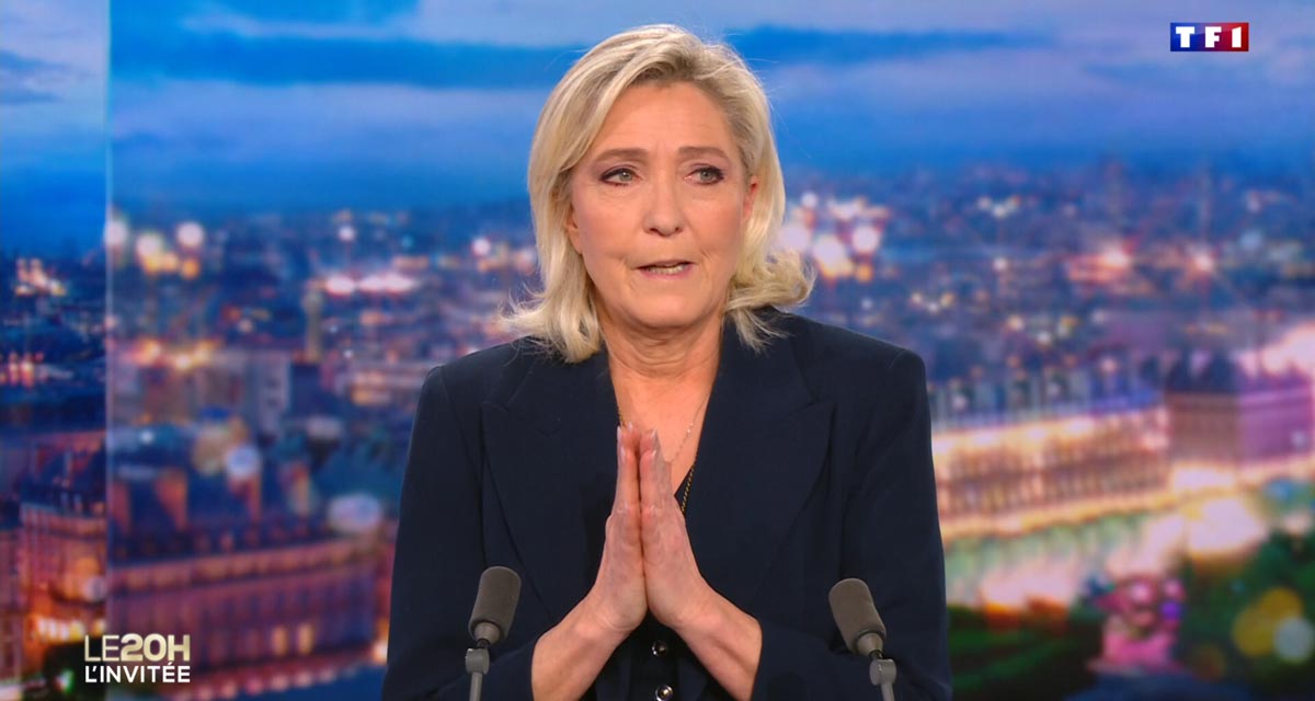 Marine Le Pen fait chuter les audiences du JT 20H de TF1 Toutelatele