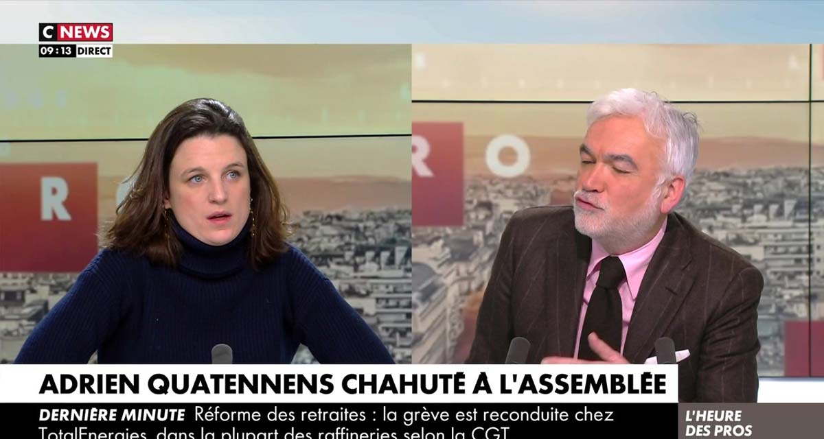 L'heure des Pros : Eugénie Bastié charge sèchement Pascal Praud, un chroniqueur éloigné du plateau sur CNews