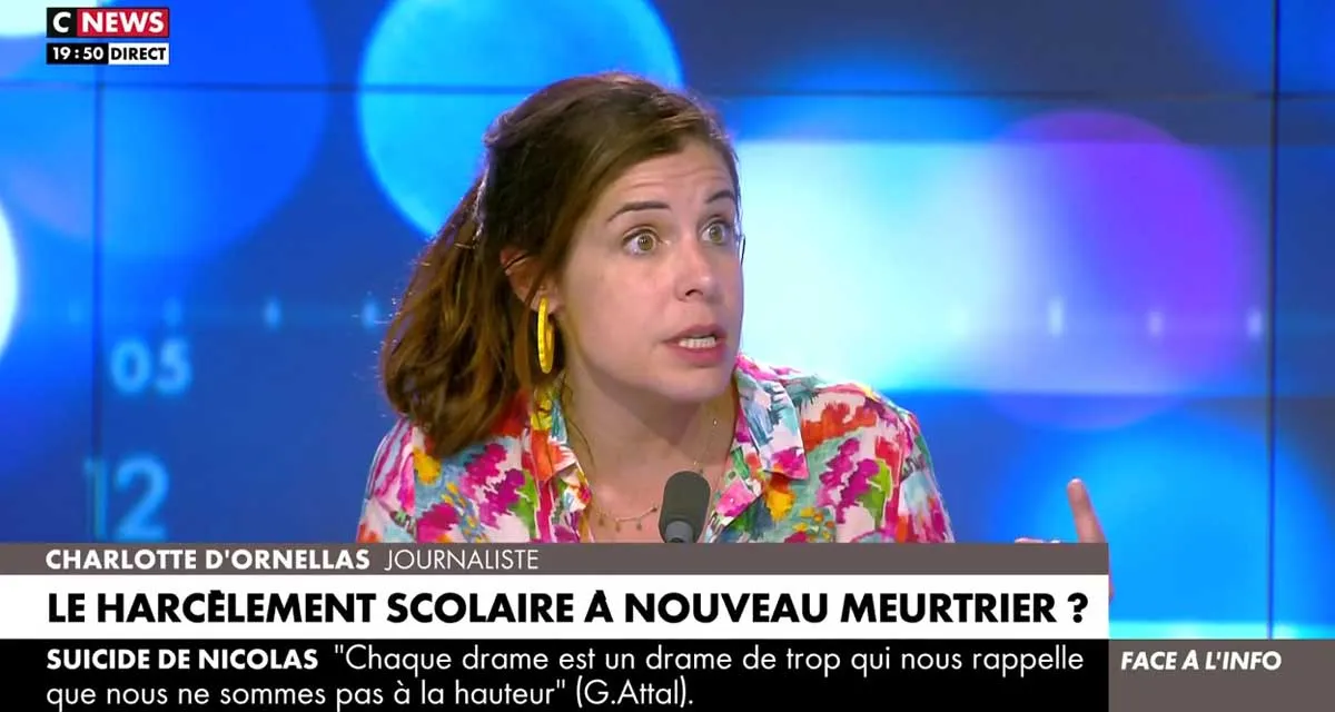 Charlotte d’Ornellas perd sa place sur CNews après un coup de sang en direct Charlotte d’Ornellas perd sa place sur CNews après un coup de sang en direct
