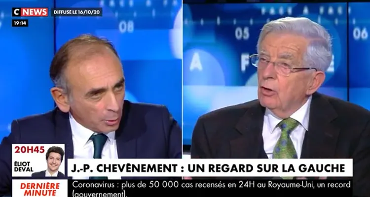 Face à l’info : terrible prédiction pour Eric Zemmour, le retour de Jean-Pierre Chevènement Face à l’info : terrible prédiction pour Eric Zemmour, le retour de Jean-Pierre Chevènement
