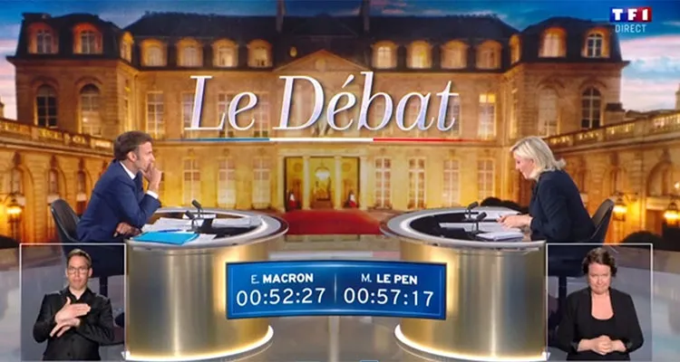 Débat Marine Le Pen / Emmanuel Macron : audiences explosives pour le duel de l’entre-deux tours 2022 Débat Marine Le Pen / Emmanuel Macron : audiences explosives pour le duel de l’entre-deux tours 2022