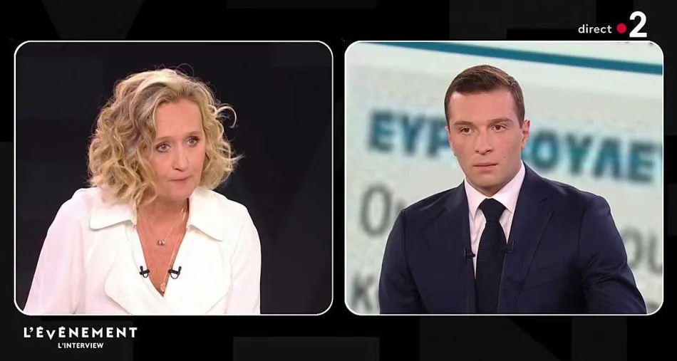 Caroline Roux interroge Jordan Bardella juste après le JT de 20H