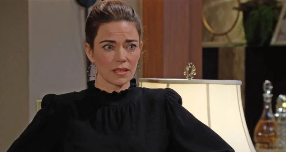 Victoria (Amelia Heinle) est furieux de découvrir les véritables intentions de Victor (Eric Braeden) Victoria (Amelia Heinle) est furieux de découvrir les véritables intentions de Victor (Eric Braeden)