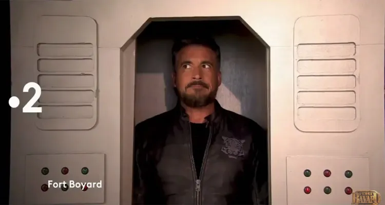 Fort Boyard, l’équipe du 13 juillet 2019 : Vaimalama Chaves, Sylvie Tellier, Lenni –Kim, Francis Lalanne… face au Père Fouras Fort Boyard, l’équipe du 13 juillet 2019 : Vaimalama Chaves, Sylvie Tellier, Lenni –Kim, Francis Lalanne… face au Père Fouras