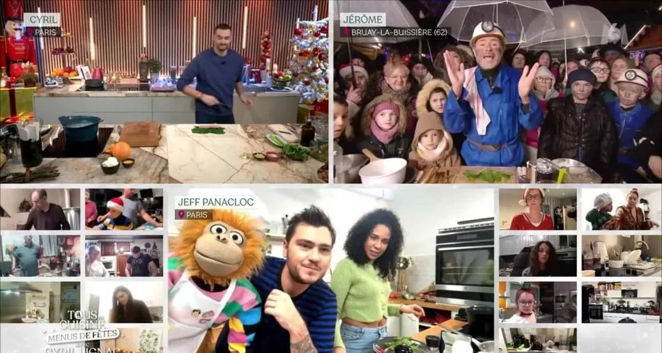 Jeff Panacloc et Sarah Fitri participent à Tous en cuisine avec Cyril Lignac sur M6.