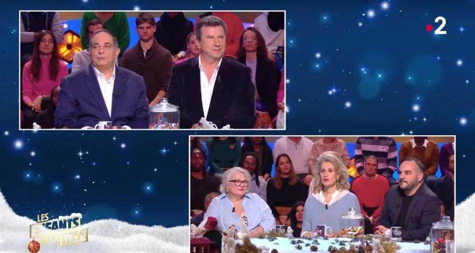 François-Xavier Demaison, Armelle, Josiane Balasko, Pascal Bataille et Laurent Fontaine sont les invités de Laurence Boccolini dans Les enfants de la télé sur France 2.