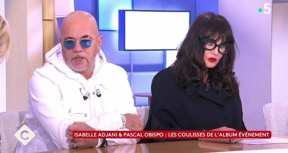 Pascal Obispo et Isabelle Adjani invités de C à vous sur France 5.