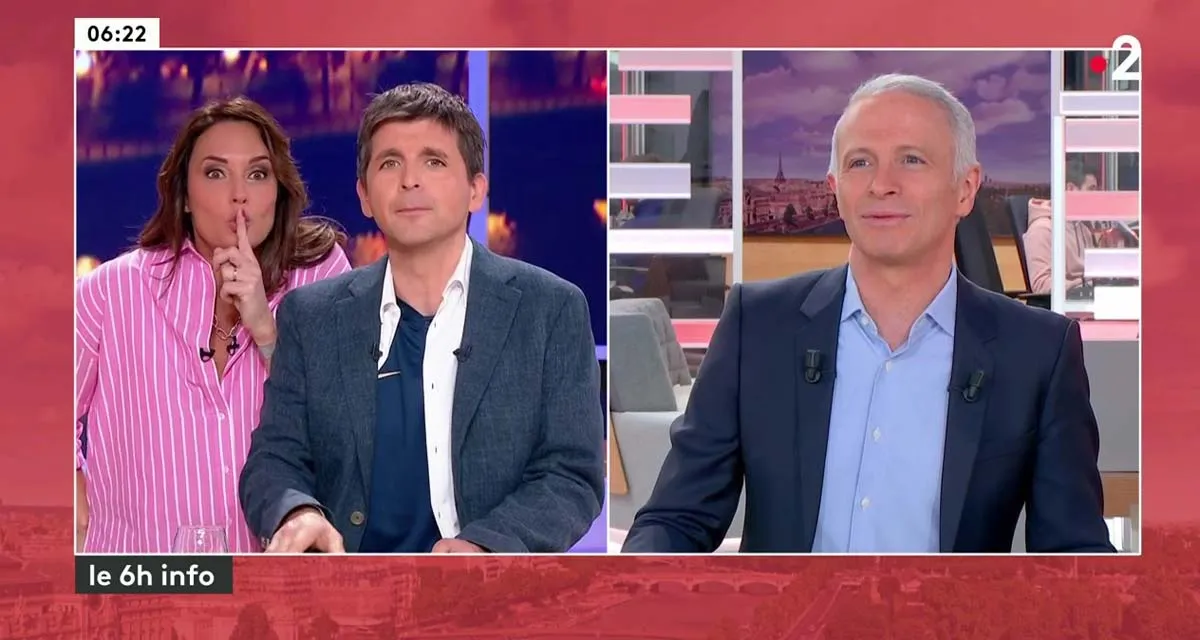 Télématin : Thomas Sotto se déshabille en direct, Julia Vignali veut garder le secret sur France 2 Télématin : Thomas Sotto se déshabille en direct, Julia Vignali veut garder le secret sur France 2