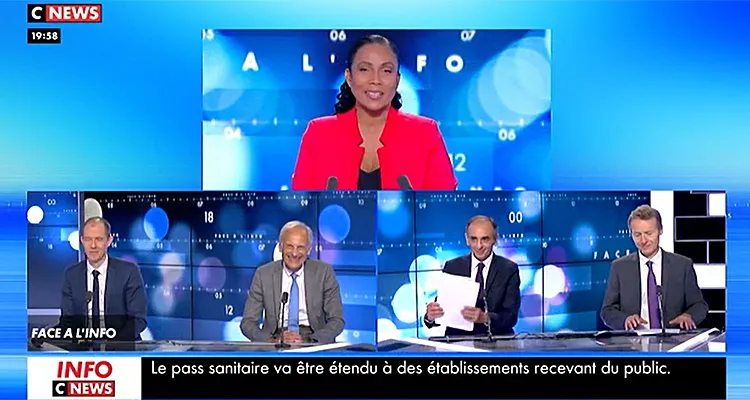 Face à l’info : Eric Zemmour renversé par BFMTV, le lapsus de Christine Kelly sur CNews Face à l’info : Eric Zemmour renversé par BFMTV, le lapsus de Christine Kelly sur CNews