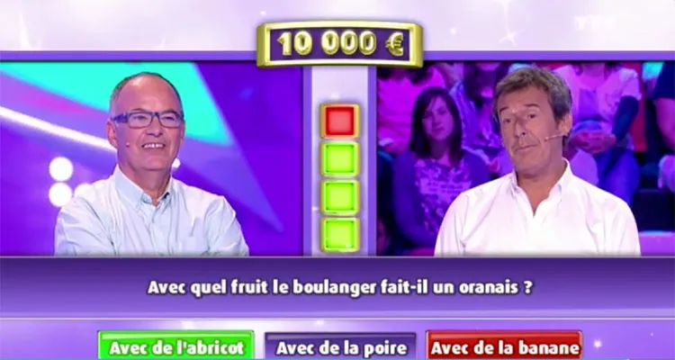 Les 12 coups de midi : Jean-Louis glisse sur une banane, TF1 se maintient en tête des audiences Les 12 coups de midi : Jean-Louis glisse sur une banane, TF1 se maintient en tête des audiences
