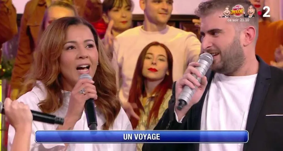 Chimène Badi débarque sur le plateau de N’oubliez pas les paroles et surprend le maestro Olivier.