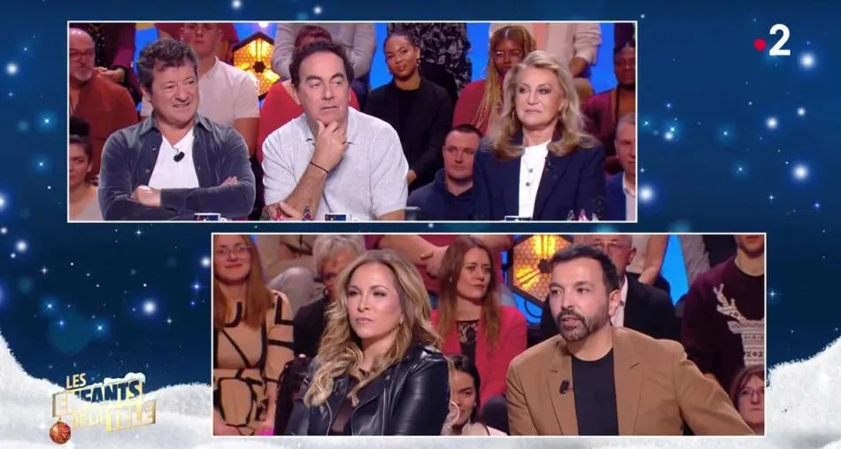 Les Chevaliers du Fiel, Sheila, Hélène Ségara et Kamel Ouali invités des Enfants de la télé avec Laurence Boccolini sur France 2.