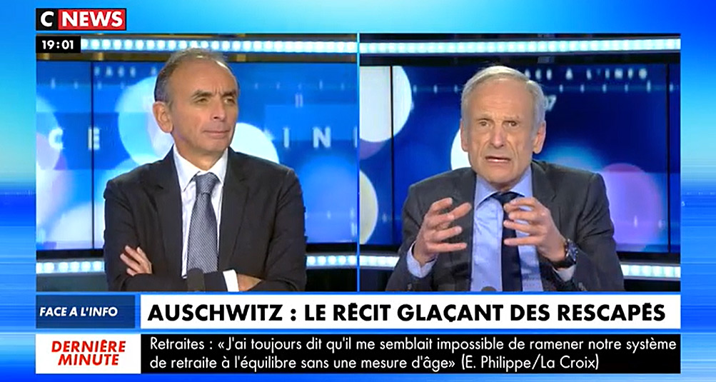 Face à l’info (bilan d’audience) : Eric Zemmour creuse l’écart en deuxième partie, Christine Kelly menace Ruth Elkrief