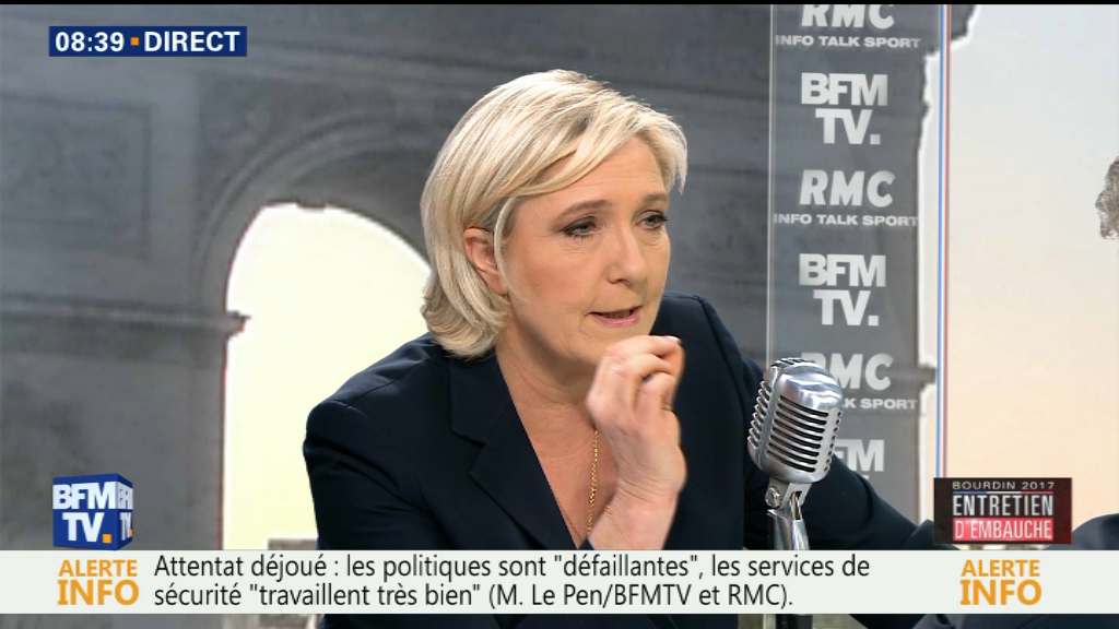 Marine Le Pen offre le leadership à Jean-Jacques Bourdin et BFM TV face à Télématin avec son « Entretien d’embauche »