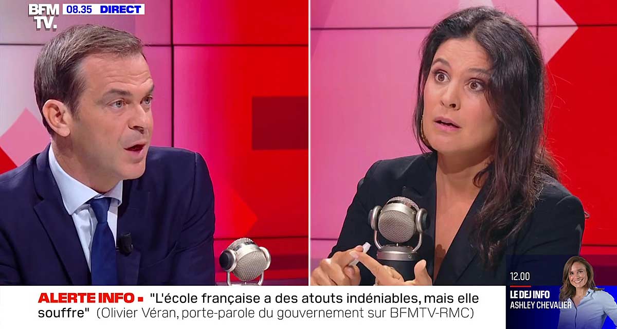 “Vous allez trop loin !” Apolline de Malherbe sèchement recadrée par Olivier Véran en direct sur BFMTV