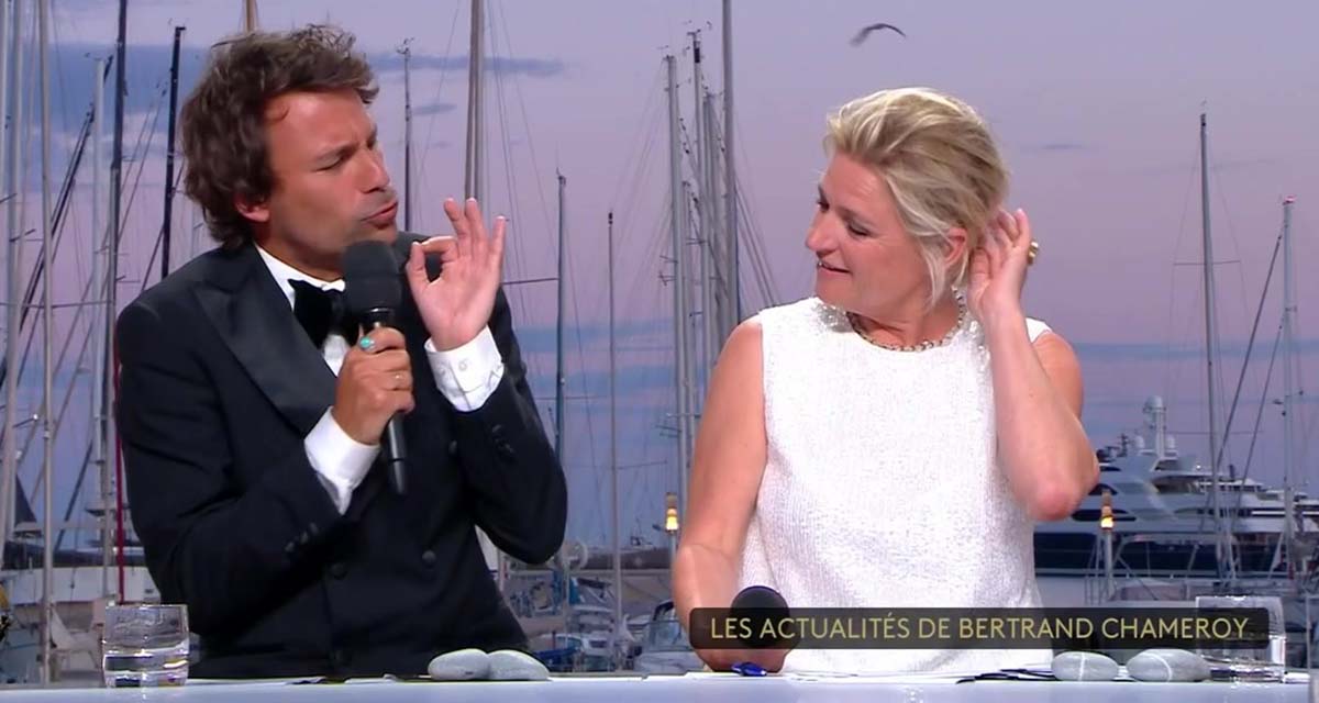 C à vous : « Ce n’est pas toujours évident »  pour Bertrand Chameroy, Anne-Elisabeth Lemoine s’emballe à Cannes