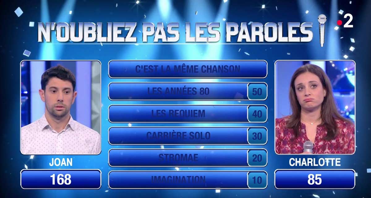  N’oubliez pas les paroles : Nagui pense avoir mis enceinte une maestro, Joan éliminé après la défaite de Charlotte sur France 2 ?