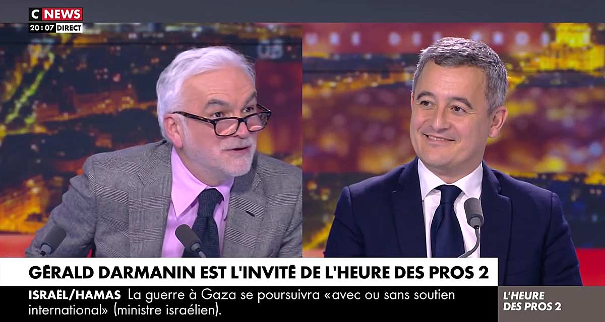 « Stop ! » Pascal Praud offensif face à Gérald Darmanin, L’heure des pros très suivie sur CNews