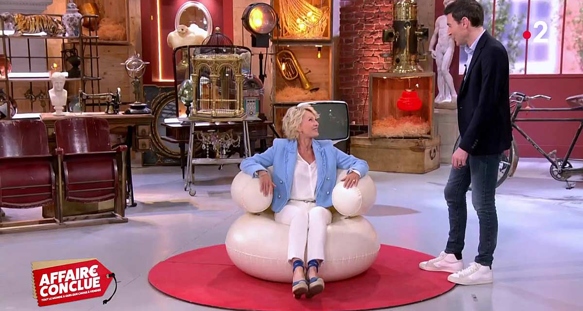 Sophie Davant manque de tomber d’un fauteuil, Affaire conclue en difficulté sur France 2 