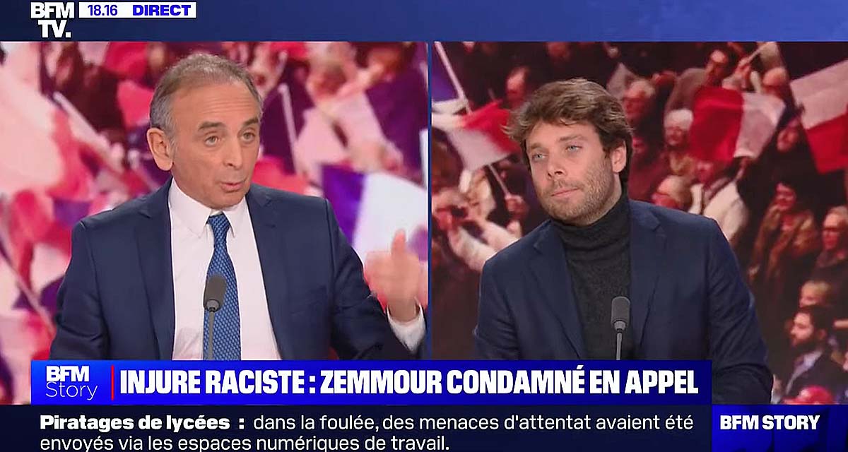 Eric Zemmour rembarre Benjamin Duhamel sur BFMTV