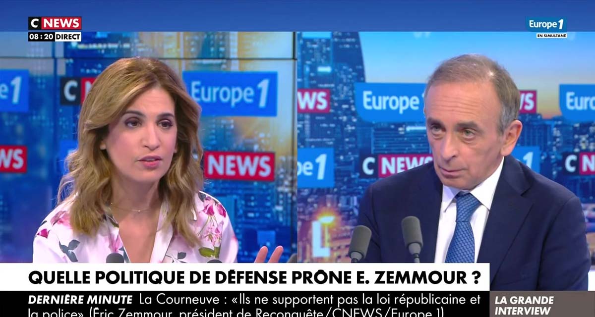 Éric Zemmour explose tout face à Sonia Mabrouk sur CNews