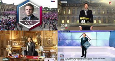 [Infographies] 20 heures, Emmanuel Macron gagne l'élection sous les yeux de 24 millions de Français