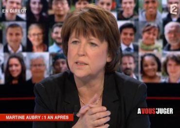 Martine Aubry au plus bas sur France 2