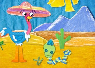 Les aventures d'Olive l'autruche illustrées par de vrais dessins d'enfants