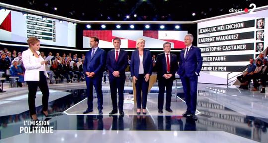 L’émission politique [Audiences TV] : Jean-Luc Mélenchon au plus haut, Marine Le Pen au plus bas, sursaut pour Christophe Castaner 