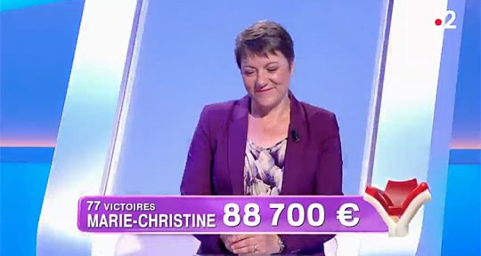 Marie-Christine (Tout le monde veut prendre sa place) en chiffres : une domination féminine inédite avec Tata Véro (Les 12 coups de midi) 