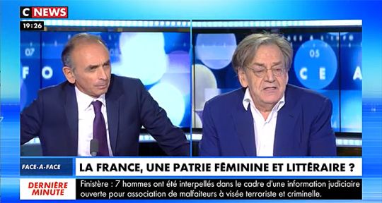 Face à l’info : CNews rallonge le débat Zemmour / Finkielkraut, audience stabilisée pour Christine Kelly