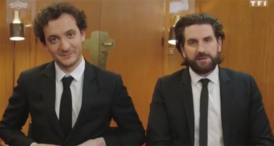 Ce soir c’est Palmashow (TF1) : Grégoire Ludig et David Marsais en pleine parodie avec Alain Chabat (Burger Quiz), Anaïs Demoustier...