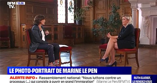 BFMTV : Ruth Elkrief riposte, Marine Le Pen recadre Marion Maréchal