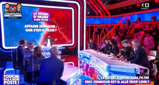 Touche pas à mon poste : Christine Kelly face à la polémique Eric Zemmour, Cyril Hanouna au million sur C8