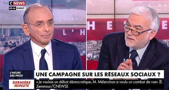 L’heure des pros : audiences explosives pour Eric Zemmour sur CNews, Pascal Praud écrase BFMTV et TF1
