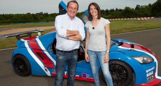 Jean-Pierre Pernaut à l’assaut du circuit de Dreux avec Margot Laffite