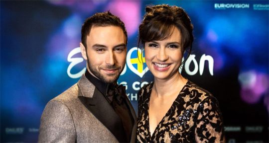 Eurovisión 2016 : Mans Zelmerlöw (gagnant 2015) et Petra Mede à la présentation 