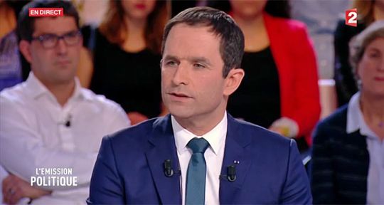 L’émission politique : audiences en retrait pour Benoît Hamon après Marine Le Pen et Jean-Luc Mélenchon