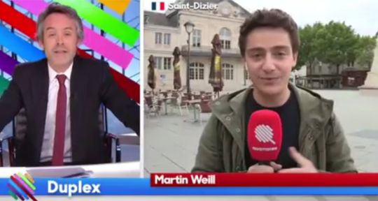 Quotidien : Martin Weill frappé à coup de sac, Yann Barthès au plus haut devant Cyril Hanouna 