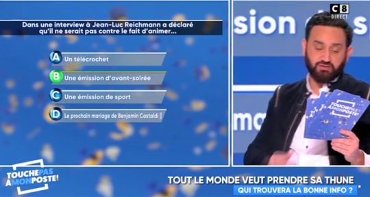 Touche pas à mon poste : Cyril Hanouna désavoué par Jean-Luc Reichmann, audiences en hausse pour C8