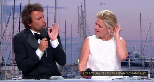 C à vous : « Ce n’est pas toujours évident »  pour Bertrand Chameroy, Anne-Elisabeth Lemoine s’emballe à Cannes