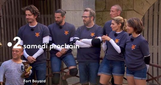 Fort Boyard, les candidats du 27 août 2022 : Julien Fébreau, Hugo Manos (TPMP People), Candice Pascal, Guillaume Pley, Frédérick Bousquet... pour la dernière sur France 2